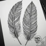Tattoo sketch feather of ma’at with a truth,… – tattoo sketch (№1758065023_0, 16.09.2025 23:23) — tattoovalue.net