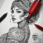 Tattoo sketch model building a finished model… – tattoo sketch (№1758065414_0, 16.09.2025 23:30) — tattoovalue.net