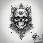 Tattoo sketch cosmic ghost, tattoo sketch des… – tattoo sketch (№1758065615_0, 16.09.2025 23:33) — tattoovalue.net
