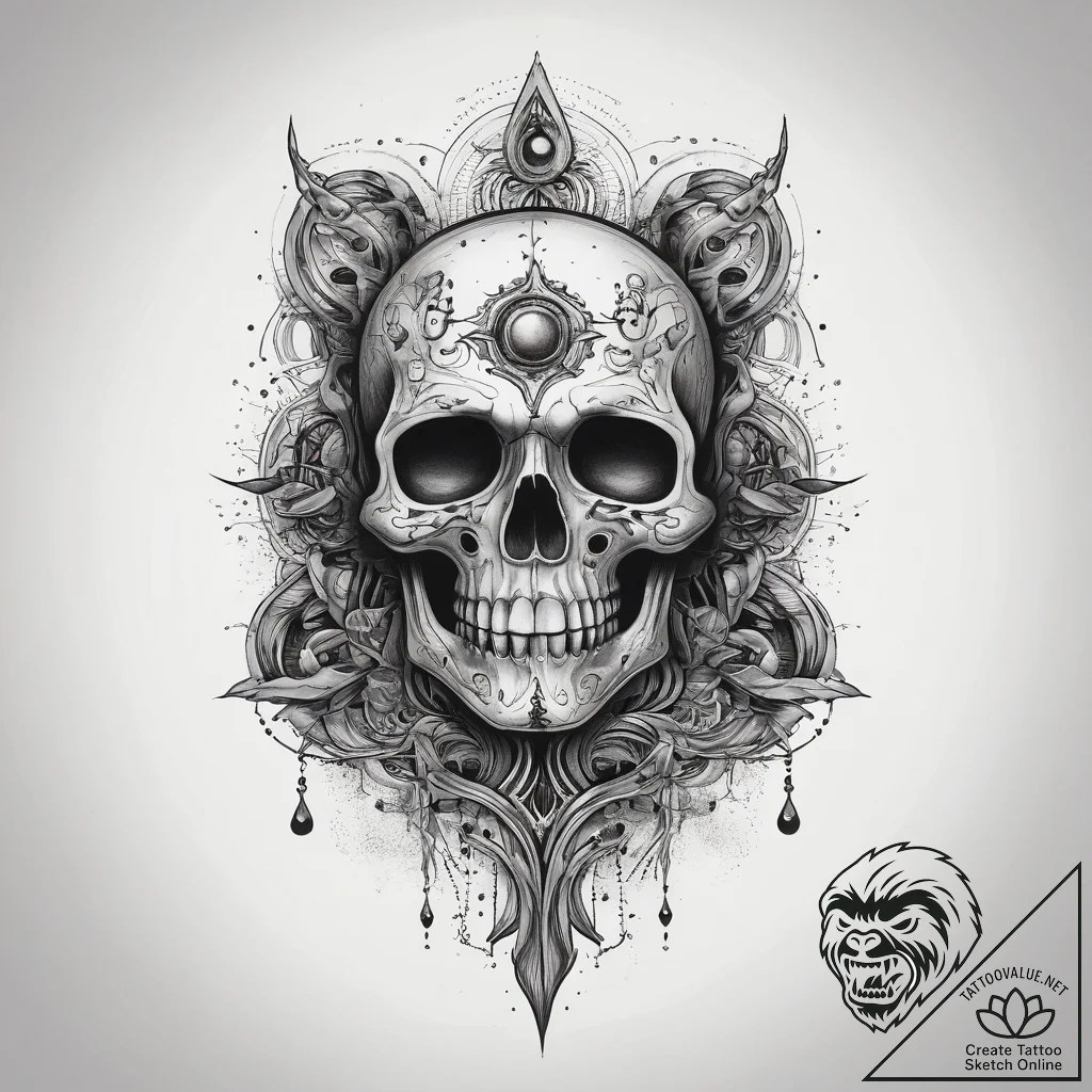 Tattoo sketch cosmic ghost, tattoo sketch des... - tattoo sketch (№1758065615_0, 16.09.2025 23:33) — tattoovalue.net