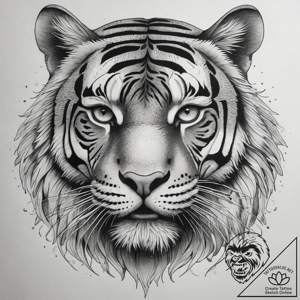 Tattoo sketch tiger's eye, tattoo line art, o... - tattoo sketch (№1758067191_0, 16.09.2025 23:59) — tattoovalue.net