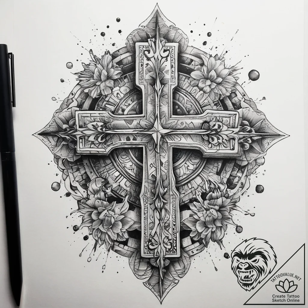 Tattoo sketch gray, tattoo sketch design, wat... - tattoo sketch (№1758067387_0, 17.09.2025 00:03) — tattoovalue.net