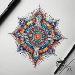 Tattoo sketch cosmic origin, tattoo line art,… – tattoo sketch (№1758067589_0, 17.09.2025 00:06) — tattoovalue.net