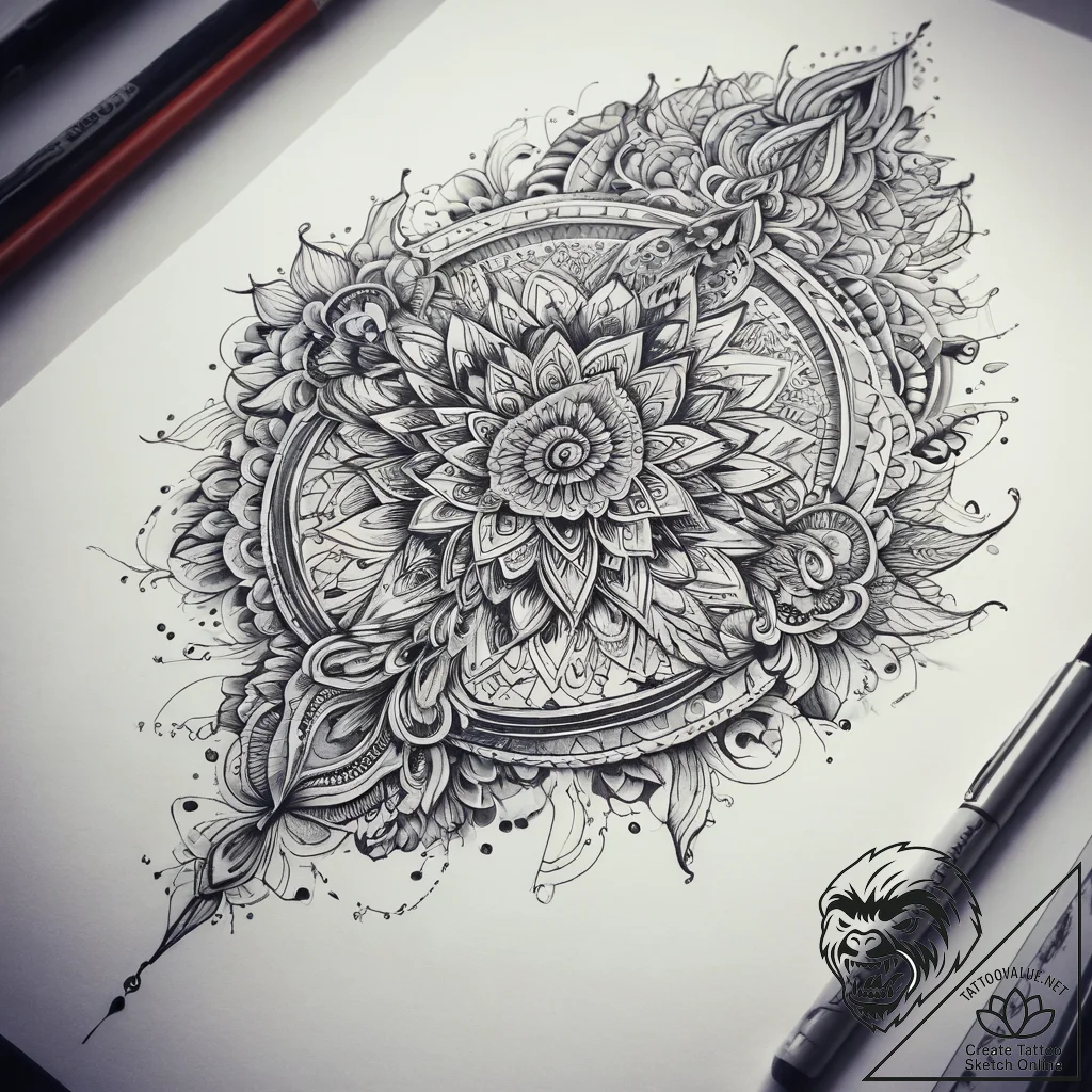 Tattoo sketch spirit, tattoo sketch design, o... - tattoo sketch (№1758073508_0, 17.09.2025 01:45) — tattoovalue.net