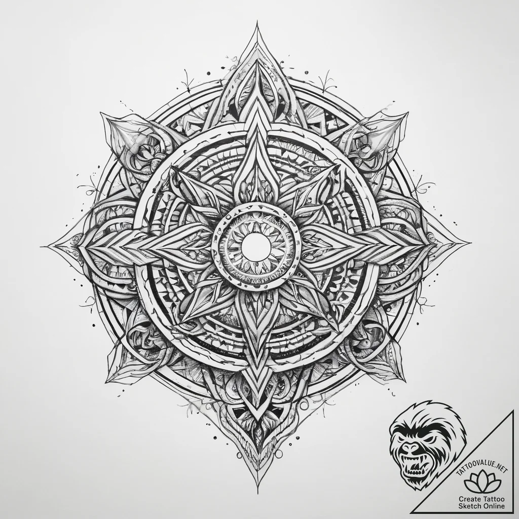 Tattoo sketch узор в виде космоса - tattoo sketch (№1758074694_0, 17.09.2025 02:04) — tattoovalue.net