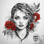 Tattoo sketch braid, ink illustration for tat… – tattoo sketch (№1758075093_0, 17.09.2025 02:11) — tattoovalue.net