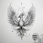 Tattoo sketch phoenix tear – tattoo sketch (№1758075489_0, 17.09.2025 02:18) — tattoovalue.net