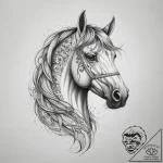 Tattoo sketch spirit horse, tattoo line art,… – tattoo sketch (№1758075690_0, 17.09.2025 02:21) — tattoovalue.net