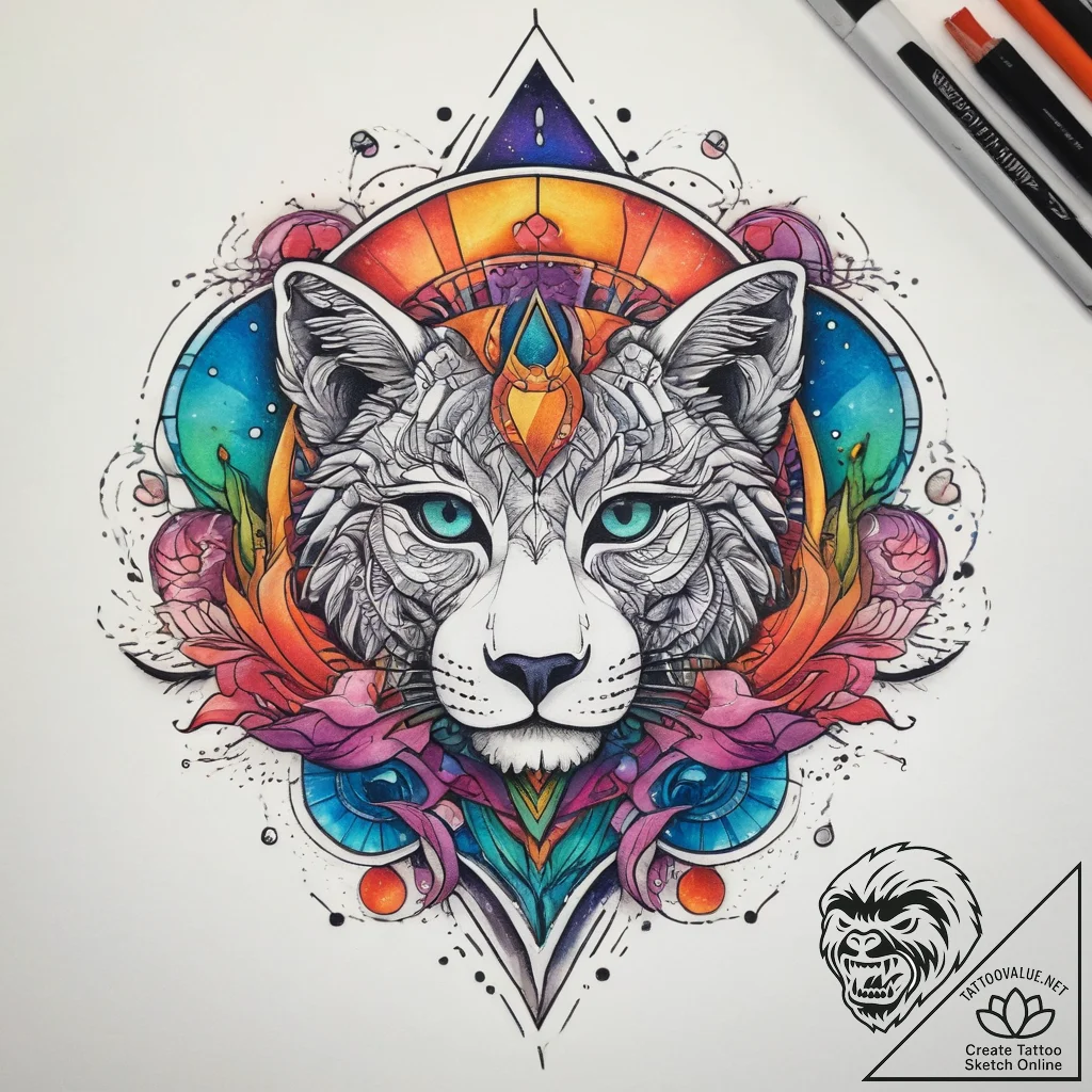Tattoo sketch cosmic land, tattoo line art, v... - tattoo sketch (№1758075884_0, 17.09.2025 02:24) — tattoovalue.net