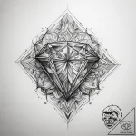 Tattoo sketch diamond tattoo – tattoo sketch (№1758076079_0, 17.09.2025 02:27) — tattoovalue.net