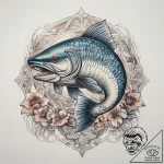 Tattoo sketch arctic char, tattoo line art, m… – tattoo sketch (№1758076282_0, 17.09.2025 02:31) — tattoovalue.net