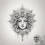 Tattoo sketch cosmic myth, tattoo flash sheet… – tattoo sketch (№1758077679_0, 17.09.2025 02:54) — tattoovalue.net