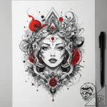 Tattoo sketch cosmic fount, tattoo flash shee… – tattoo sketch (№1758079051_0, 17.09.2025 03:17) — tattoovalue.net