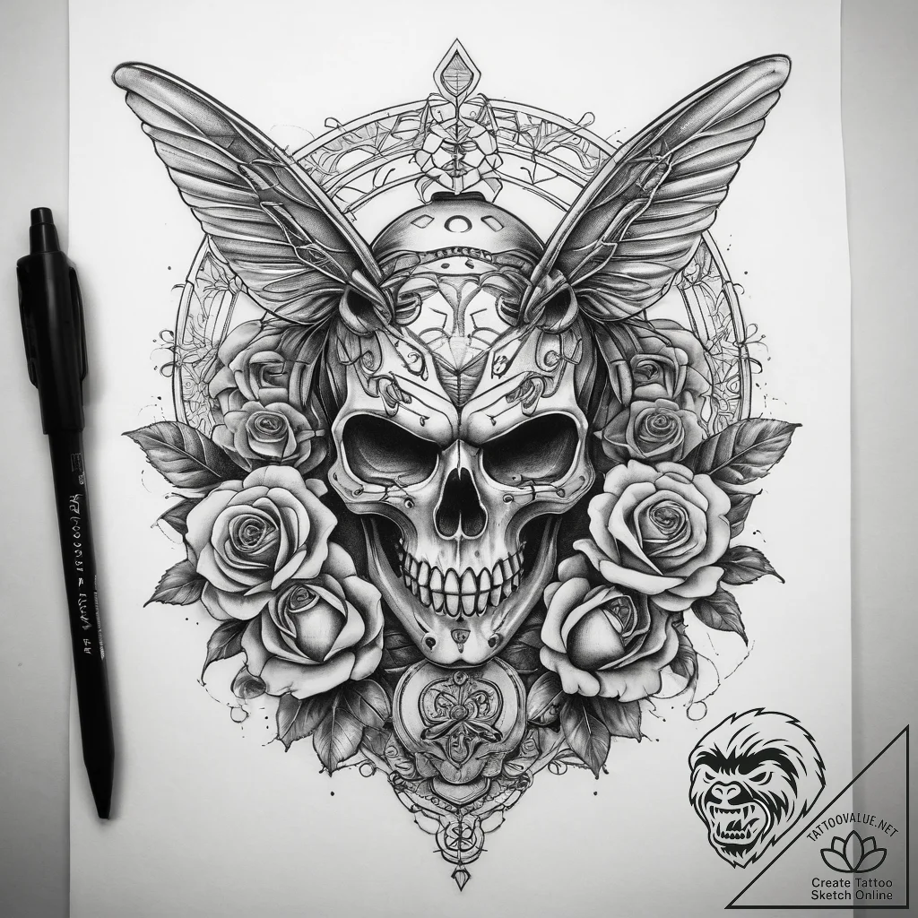 Tattoo sketch hornet, tattoo sketch design, c... - tattoo sketch (№1758079246_0, 17.09.2025 03:20) — tattoovalue.net