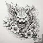 Tattoo sketch flower with a stem, tattoo line… – tattoo sketch (№1758079636_0, 17.09.2025 03:27) — tattoovalue.net
