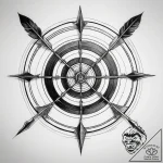 Tattoo sketch archery target, tattoo sketch d… – tattoo sketch (№1758080220_0, 17.09.2025 03:37) — tattoovalue.net