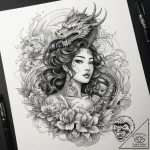 Tattoo sketch soldier with a siren, concept a… – tattoo sketch (№1758080617_0, 17.09.2025 03:43) — tattoovalue.net