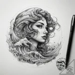 Tattoo sketch wave tattoo, ink illustration f… – tattoo sketch (№1758081210_0, 17.09.2025 03:53) — tattoovalue.net