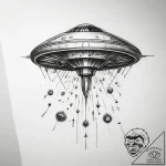 Tattoo sketch ufo beam – tattoo sketch (№1758082412_0, 17.09.2025 04:13) — tattoovalue.net