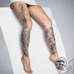 Tattoo sketch leg – tattoo sketch (№1758083185_0, 17.09.2025 04:26) — tattoovalue.net