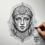 Tattoo sketch soldier with a document, tattoo… – tattoo sketch (№1758083381_0, 17.09.2025 04:29) — tattoovalue.net