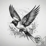 Tattoo sketch swallow, tattoo flash sheet des… – tattoo sketch (№1758086329_0, 17.09.2025 05:18) — tattoovalue.net