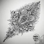 Tattoo sketch elegant comb tattoo, ink illust… – tattoo sketch (№1758091623_0, 17.09.2025 06:47) — tattoovalue.net