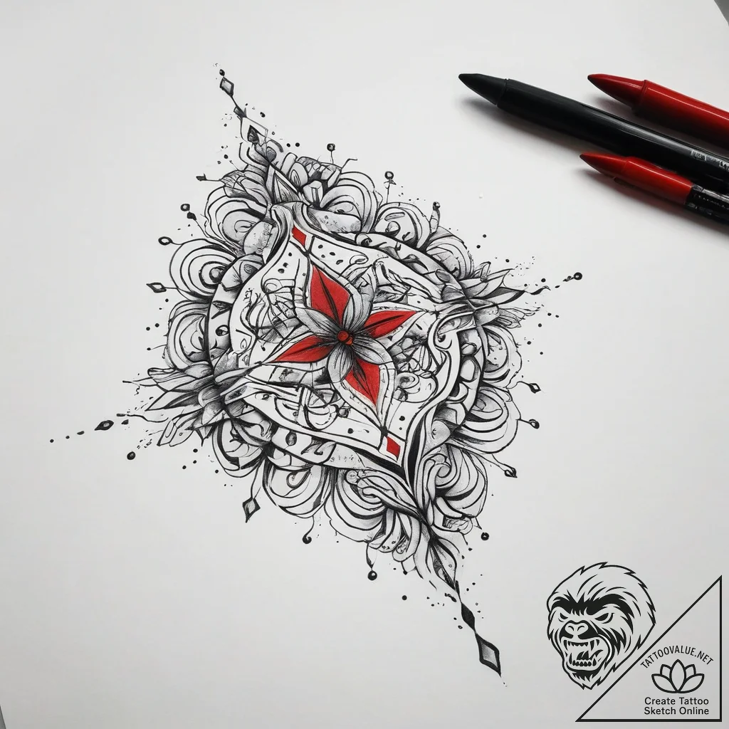 Tattoo sketch clay, ink illustration for tatt... - tattoo sketch (№1758092028_0, 17.09.2025 06:53) — tattoovalue.net