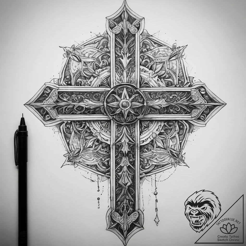 Tattoo sketch metal, concept art for tattoo,... - tattoo sketch (№1758095360_0, 17.09.2025 07:49) — tattoovalue.net