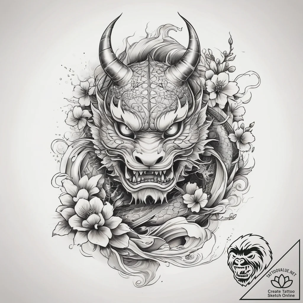 Tattoo sketch mask, tattoo drawing outline, f... - tattoo sketch (№1758096746_0, 17.09.2025 08:12) — tattoovalue.net