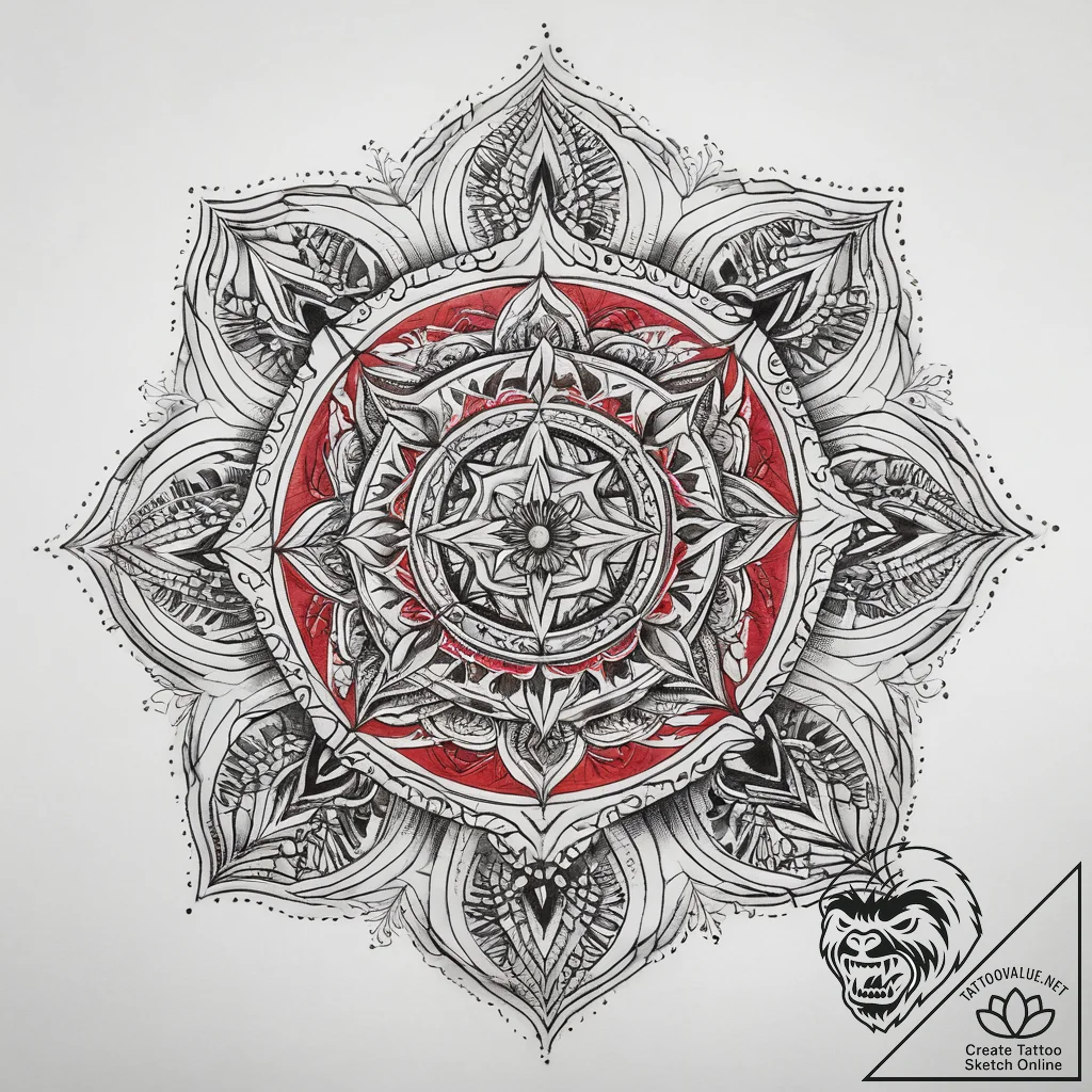 Tattoo sketch divine self, ink illustration f... - tattoo sketch (№1758101127_0, 17.09.2025 09:25) — tattoovalue.net