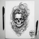 Tattoo sketch smoke – tattoo sketch (№1758101331_0, 17.09.2025 09:28) — tattoovalue.net