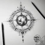 Tattoo sketch cosmic ground – tattoo sketch (№1758101727_0, 17.09.2025 09:35) — tattoovalue.net