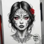 Tattoo sketch face, tattoo sketch design, on… – tattoo sketch (№1758102529_0, 17.09.2025 09:48) — tattoovalue.net