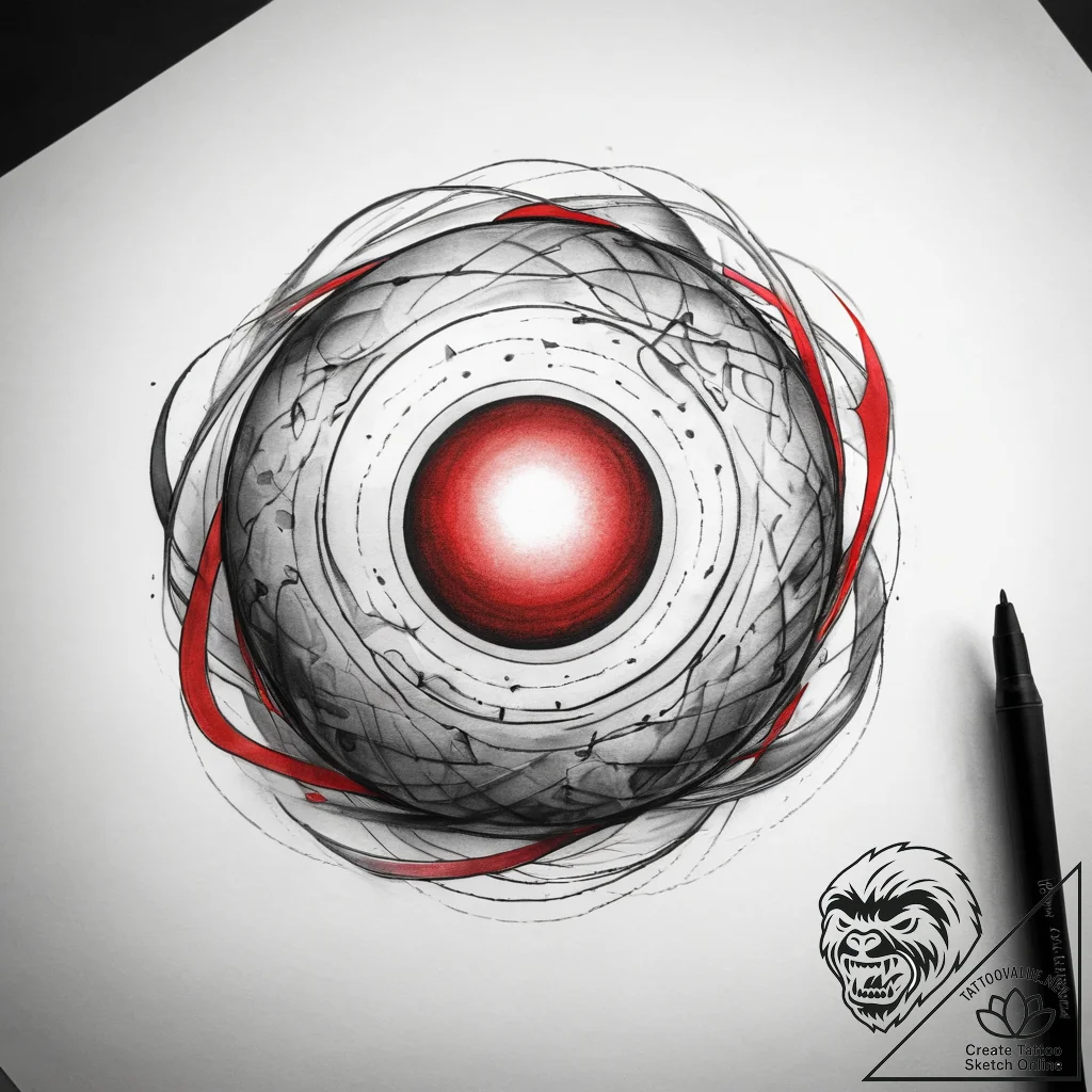 Tattoo sketch cosmic sphere, artistic tattoo... - tattoo sketch (№1758103902_0, 17.09.2025 10:11) — tattoovalue.net