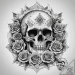 Tattoo sketch galaxy in a head, concept art f… – tattoo sketch (№1758105485_0, 17.09.2025 10:38) — tattoovalue.net