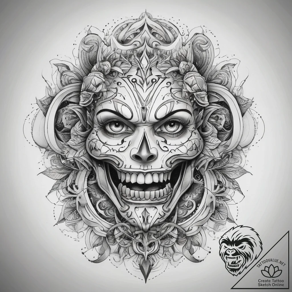Tattoo sketch calm, tattoo drawing outline, s... - tattoo sketch (№1758106261_0, 17.09.2025 10:51) — tattoovalue.net