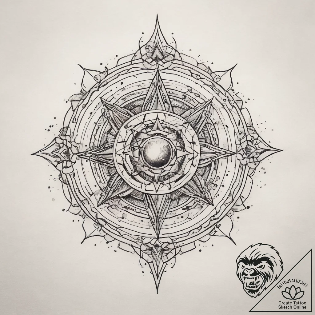 Tattoo sketch cosmic being, tattoo flash shee... - tattoo sketch (№1758106455_0, 17.09.2025 10:54) — tattoovalue.net