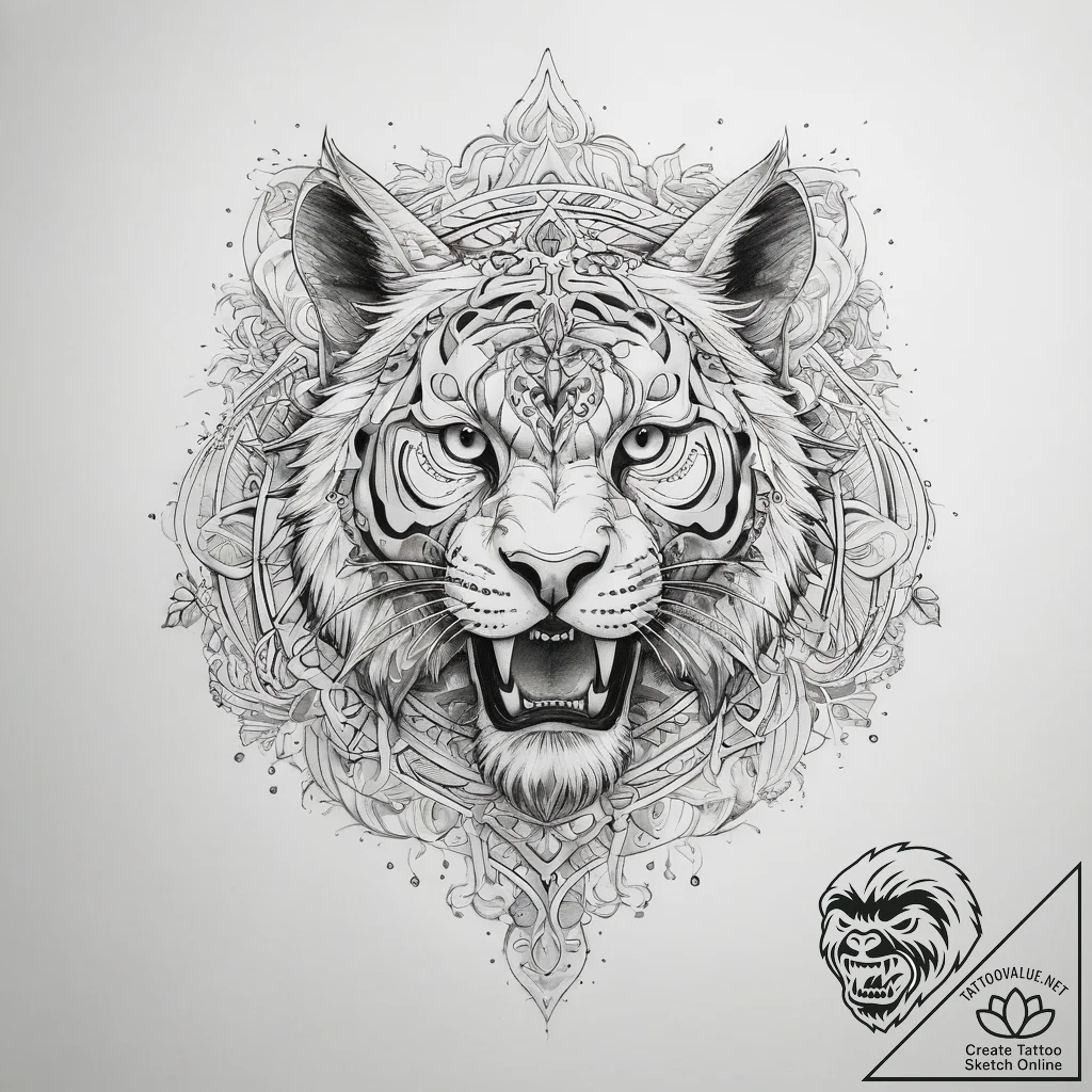 Tattoo sketch gold - tattoo sketch (№1758107422_0, 17.09.2025 11:10) — tattoovalue.net