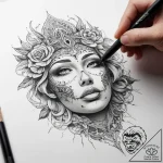 Tattoo sketch soul – tattoo sketch (№1758107616_0, 17.09.2025 11:13) — tattoovalue.net