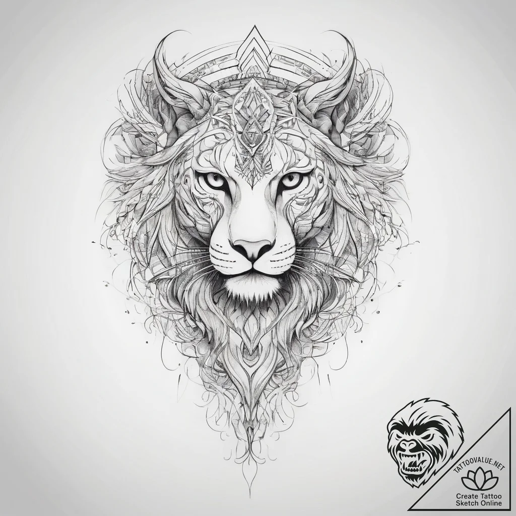 Tattoo sketch abstract линии - tattoo sketch (№1758107809_0, 17.09.2025 11:16) — tattoovalue.net