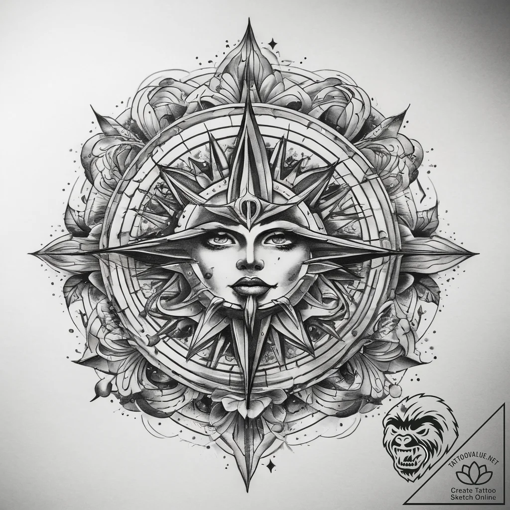 Tattoo sketch cosmic kingdom, tattoo sketch d... - tattoo sketch (№1758108592_0, 17.09.2025 11:29) — tattoovalue.net