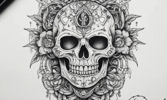 Tattoo sketch chain, tattoo flash sheet desig... - tattoo sketch (№1758109581_0, 17.09.2025 11:46) — tattoovalue.net