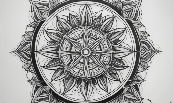 Tattoo sketch узор в виде штурвала, concept a... - tattoo sketch (№1758110173_0, 17.09.2025 11:56) — tattoovalue.net