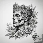 Tattoo sketch soldier with a king, concept ar… – tattoo sketch (№1758111533_0, 17.09.2025 12:18) — tattoovalue.net