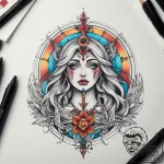 Tattoo sketch sacred mercy, tattoo drawing ou… – tattoo sketch (№1758112698_0, 17.09.2025 12:38) — tattoovalue.net