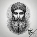 Tattoo sketch wizard with a beard, tattoo fla… – tattoo sketch (№1758113863_0, 17.09.2025 12:57) — tattoovalue.net