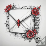 Tattoo sketch mailbox with a letter, tattoo f… – tattoo sketch (№1758116201_0, 17.09.2025 13:36) — tattoovalue.net