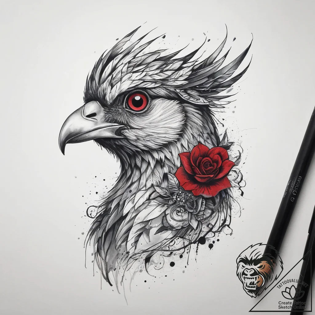 Tattoo sketch ba (human-headed bird) with a s... - tattoo sketch (№1758116784_0, 17.09.2025 13:46) — tattoovalue.net