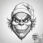 Tattoo sketch the grinch with a tail, tattoo… – tattoo sketch (№1758119139_0, 17.09.2025 14:25) — tattoovalue.net